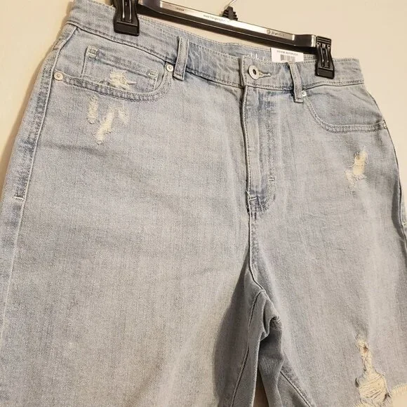 Style & Co High Rise Denim Bermuda size 8 NWT - Picture 3 of 12